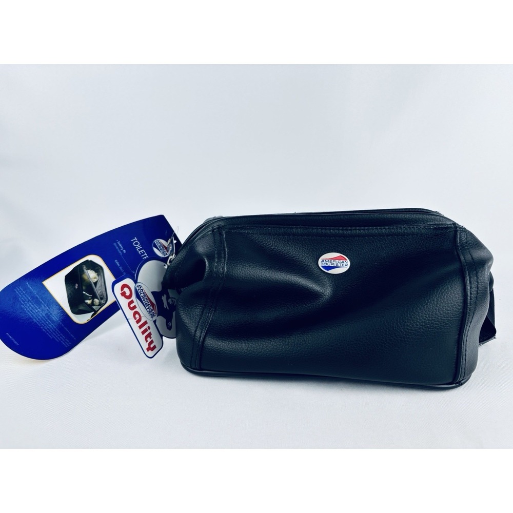 Vintage American Tourister Black Toiletry Travel Bag Ppwk Luggage NWT
